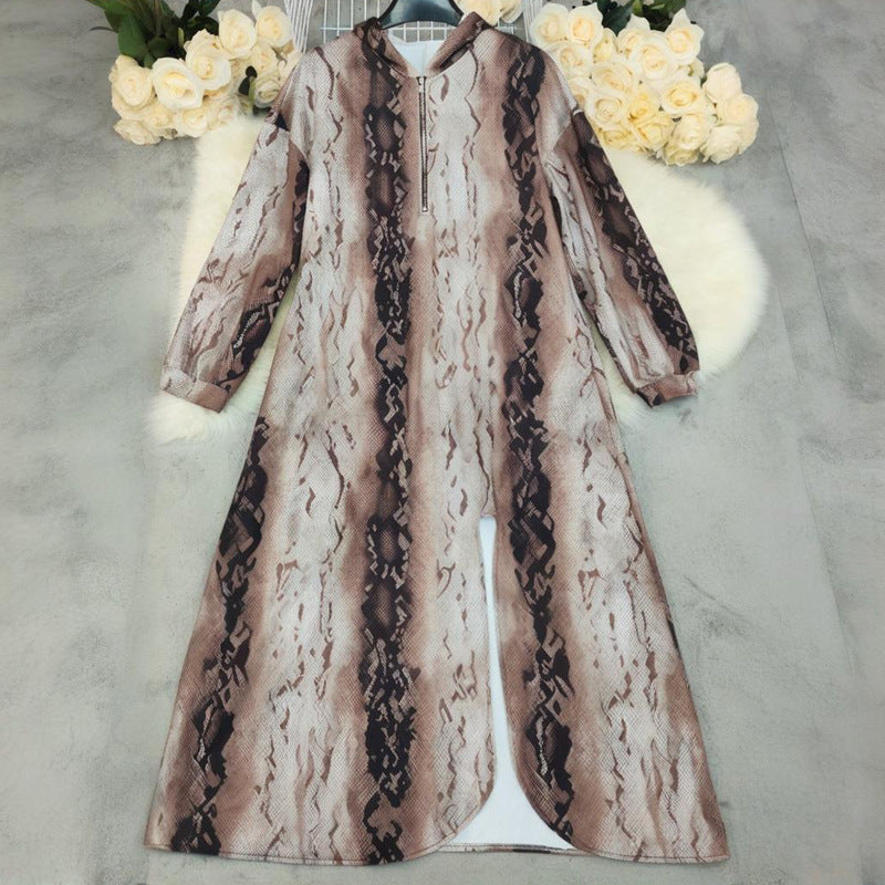 Women's Fashion Printed Loose Sweatshirt Dress