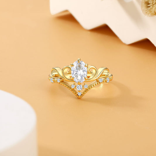 Sterling Silver Design Crown Ring Women's Light Luxury