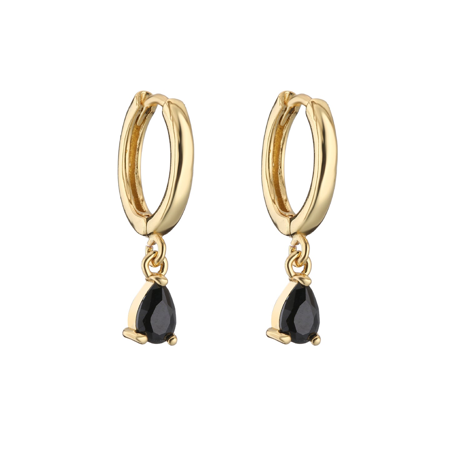 Women's All-match Micro Inlaid Zircon Drop-shaped Colorful Crystals Earrings