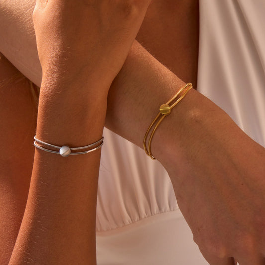 Minimally Designed Titanium Steel Bracelet Without Fading 18K Gold Snake Chain
